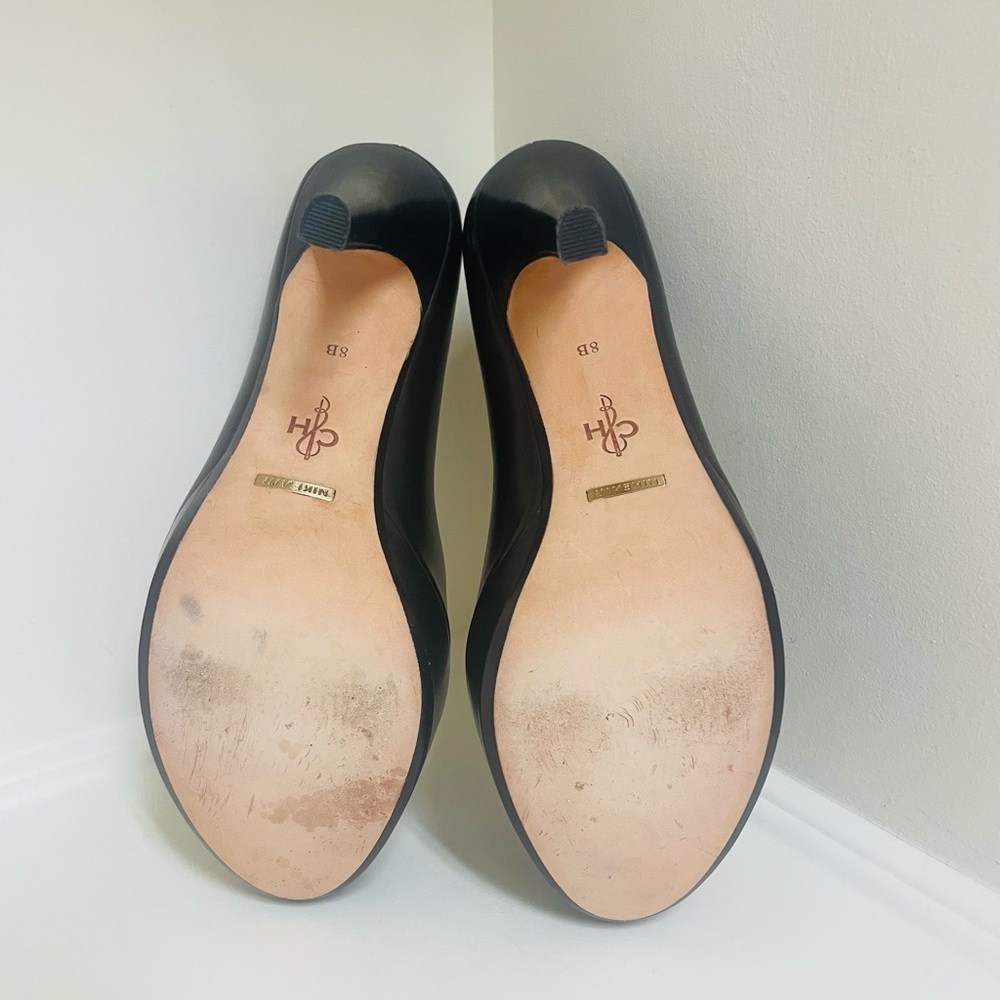 Cole Haan, Nike Air, Black Leather, Open Toe Pumps. Size 8 - Picture 9 of 9